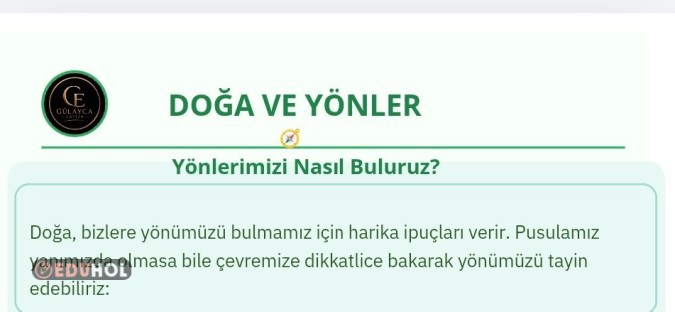Doğa ve Yönler Defter Notu