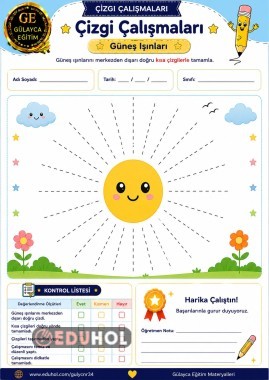 Eğik Çizgiler  Birleştirme Çalışma Kağıdı