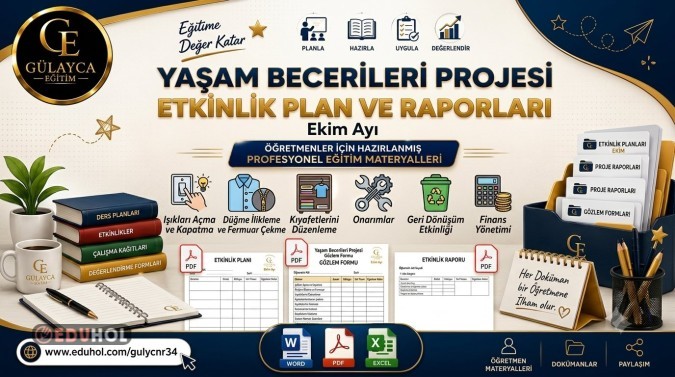 🧵🪡 EKİM AYI YAŞAM BECERİLERİ ETKİNLİK VE RAPOR ŞABLONU 🌿