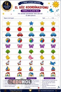 El- Göz Koordinasyonu Geliştirme/ Farklı Olanı Bul