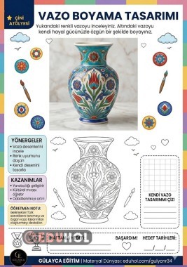 HAYAT BİLGİSİ SANAT VAZO BOYAMA