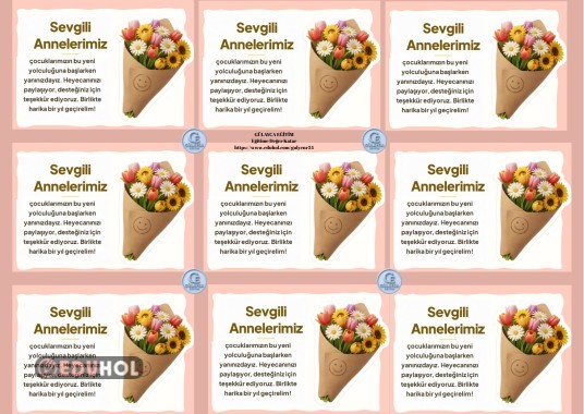 İlk Gün Anne mesajı