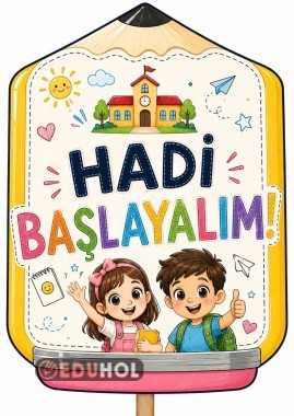 Kalem İkonlu El Pankartı