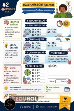 MATEMATİK ÇALIŞMA KAĞIDI 2 İŞLEMLER