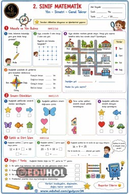 MATEMATİK GENEL TEKRAR (Yön , mesafe.simetri eşitlik)