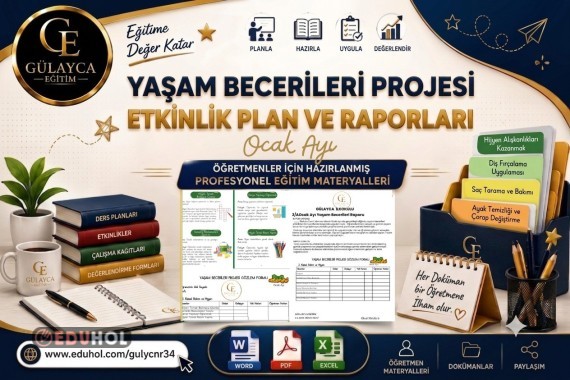 🪥🧼 OCAK AYI YAŞAM BECERİLERİ ETKİNLİK VE RAPOR ŞABLONU 🌿