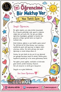 ÖĞRENCİME MEKTUP VAR