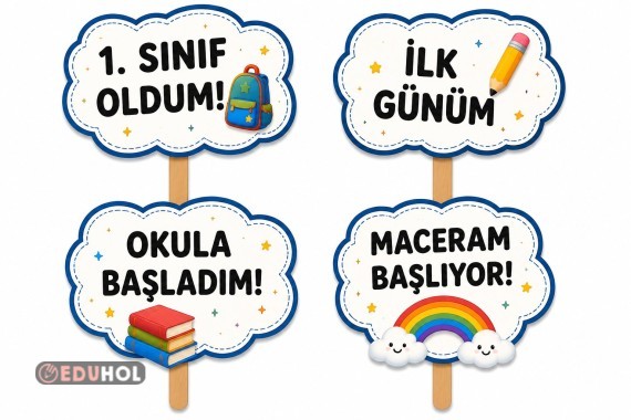 🎒 OKULA BAŞLADIM! EL PANKARTLARI🎈
