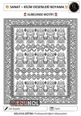 SANAT: ANADOLU MOTİFLİ KİLİM BOYAMA