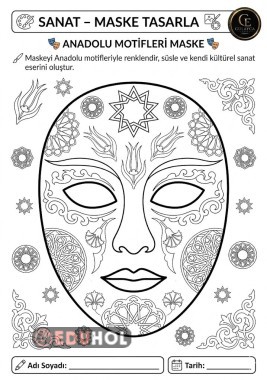 : SANAT: ANADOLU MOTİFLİ MASKE BOYAMA