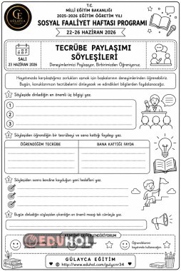 SOSYAL ETKİNLİK HAFTASI: Tecrübe Paylaşımı