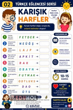TATİL TEMALI TÜRKÇE EĞLENCESİ SERİSİ 2