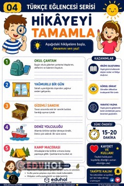 TATİL TEMALI TÜRKÇE EĞLENCESİ SERİSİ 4