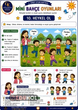 Uyum Haftası Mini Bahçe Oyunları/ Heykel Ol