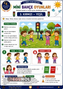 Uyum Haftası Mini Bahçe Oyunları/Kırmızı _Yeşil