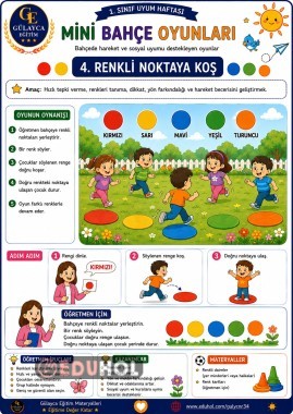 Uyum Haftası Mini Bahçe Oyunları/ Renkli Noktaya Koş