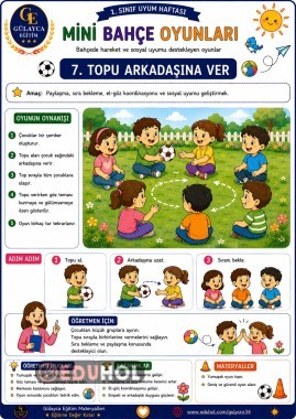 Uyum Haftası Mini Bahçe Oyunları/ Topu Arkadaşına Ver