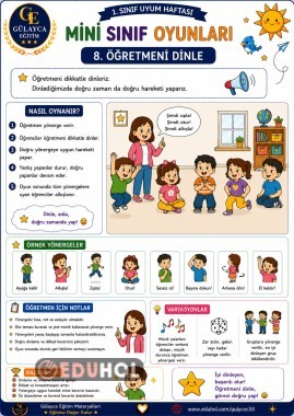Uyum Haftası Mini Sınıf Oyunları/ Öğretmenini Dinle