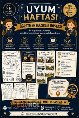 Uyum Haftası ÖĞRETMEN HAZIRLIK DOSYASI/ Boyama sayfası