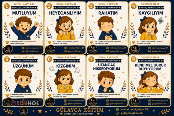UYUM HAFTASI SINIF YÖNETİMİ KARTLARI/ Duygu Kartları