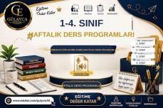 1-4.SINIF HAFTALIK DERS PROGRAMLARI