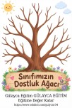 🌳 Sınıfımızın Dostluk Ağacı 🌳EL İZİ SANAT ÇALIŞMASI