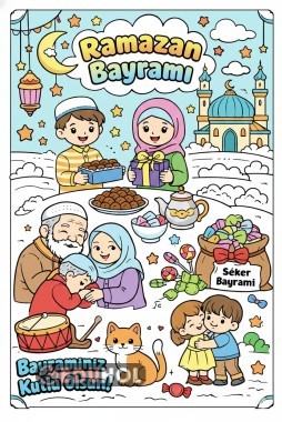 Ramazan Bayramı İçin Boyama Sayfaları