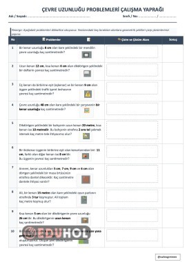 Çevre uzunluk problemleri