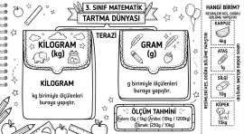 Tartma konusu interaktif defter çalışması