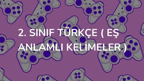 2. SINIF TÜRKÇE ( Eş anlamlı kelimeler )