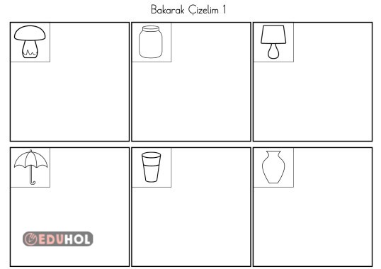 Bakarak Resim Çizelim Seviye 1