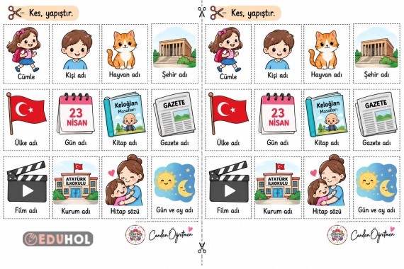 Büyük Harflerin Kullanıldığı Yerler Defter Görseli