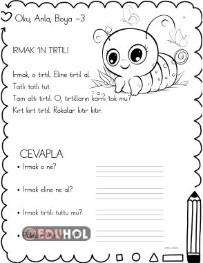 I Sesi Tırtıl Oku, Anla, Boya Metni 3