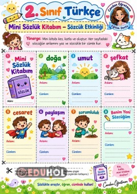 Renkli Mini Sözlük Kitabım