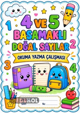 4 ve 5 Basamaklı Doğal Sayılar Okuma Yazma Çalışma Sayfaları ✔️