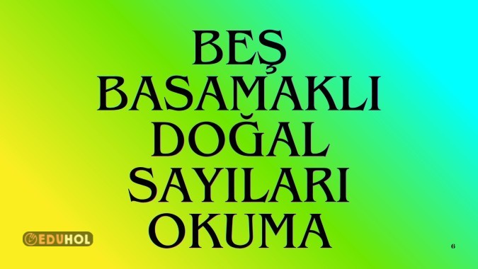 Beş Basamaklı Doğal Sayıları Okuma 1