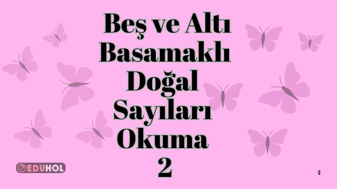 Beş ve Altı Basamaklı Doğal Sayıların Okunuşu 2