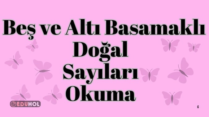 Beş ve Altı Basamaklı Doğal Sayıların Okunuşu Soru Kartları 🩷