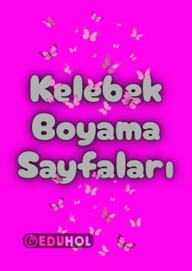 Kelebek boyama (7 sayfa kelebek boyama pdf)
