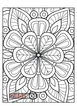 Mandala (Çiçek Mandala) Boyama Sayfaları