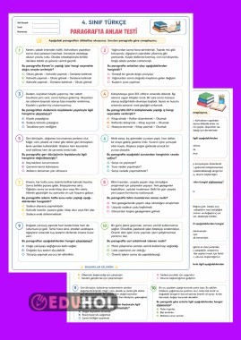 Paragrafta Anlam Çoktan Seçmeli Sorular ✔️