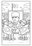 Atatürk ve Bayrak Boyama Sayfaları 🇹🇷