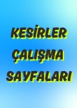 Basit kesirleri sayı doğrusunda gösterme çalışma sayfaları