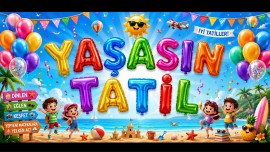 Yaz Tatili Dijital Karne Panosu 🌸