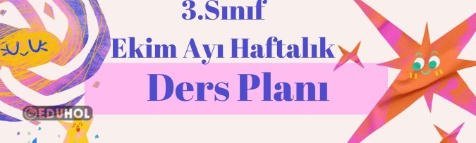 3.Sınıf Ekim Ayı Çalışma Planı