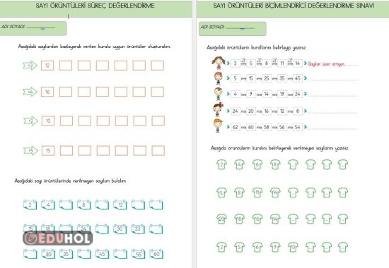 2.SINIF SAYI ÖRÜNTÜLERİ SÜREÇ DEĞERLENDİRME ÖLÇEĞİ