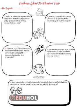 Toplama İşlemi Problemleri Değerlendirmesi