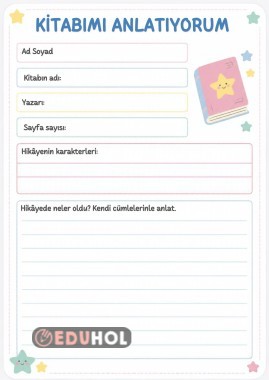 Haftalık kitap değerlendirme formu