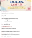 Noktalama işaretleri defter notu