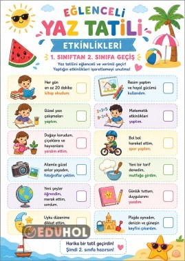 1. SINIFTAN 2. SINIFA GEÇİŞ YAZ TATİLİ ETKİNLİKLERİ
